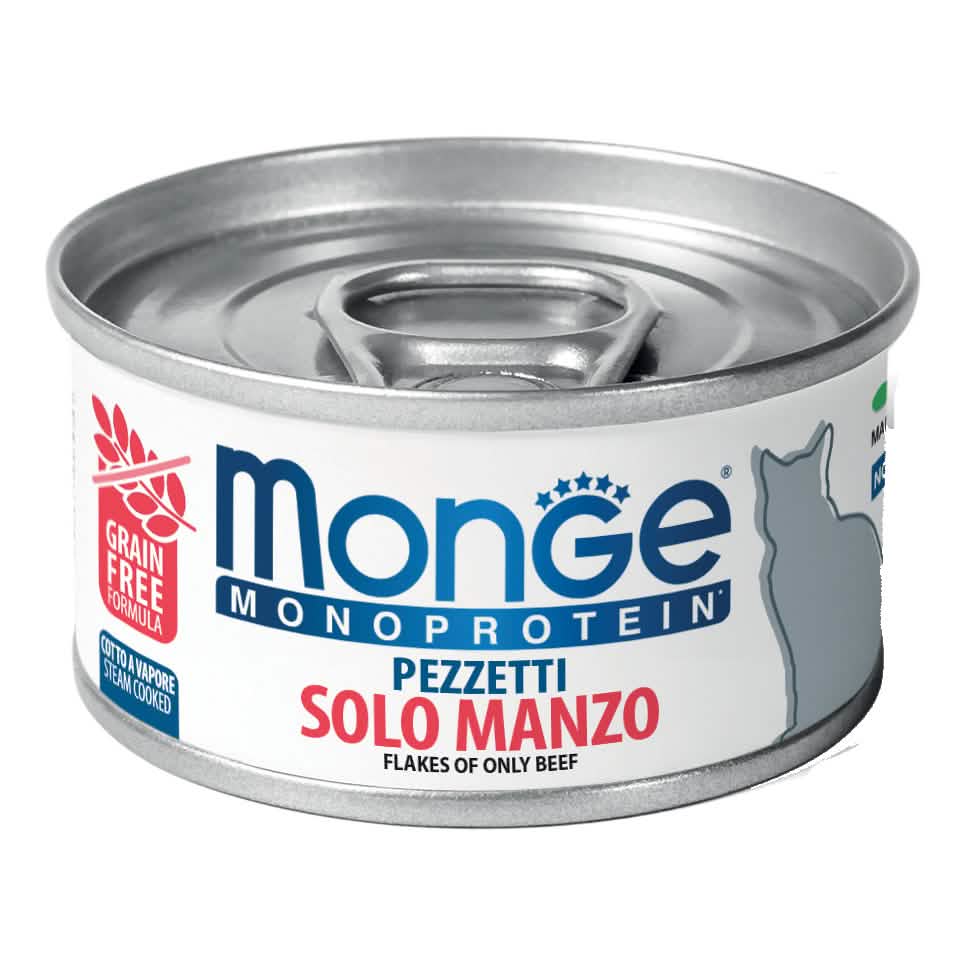 Monge cat monoproteico solo manzo sfilaccetti 80 g