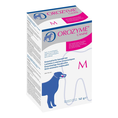 Orozyme canine strisce enzimatiche masticabili per cani di taglia media - Scodinzolando