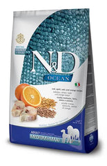 N&d ocean ancestral dog codfish&orange adulto medium maxi 2,5 kg