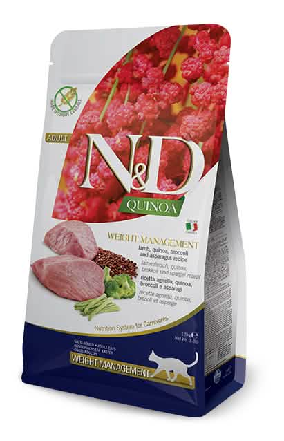 N&d cat quinoa weight management lamb adult 5 kg