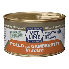 Vet line gatto pollo/gamberetti salsa 70 g