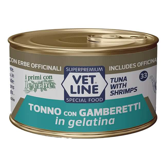 Vet line gatto tonno/gamberi gelatina 70 g
