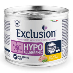 Exclusion monoprotein veterinary diet formula hypoallergenic quail and pea all breeds 200 g