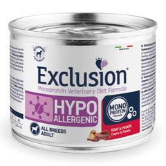 Exclusion monoprotein veterinary diet formula hypoallergenic goat and potato all breeds 200 g