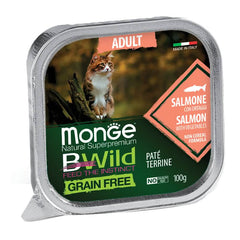Monge bwild cat adult salmone/ortaggi 100 g