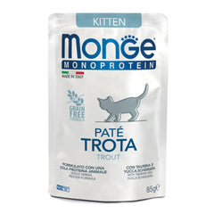 Monge busta monoporzione cat kitten pate trota 85 g