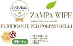 Natural derma pet salviette zampawipe 15 pezzi
