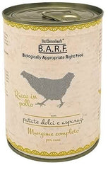 Barf cane trito di pollo con patate dolci e asparagi 400 g