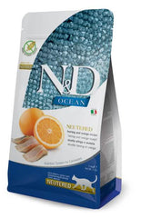 N&d ocean cat aringa e arancia adult neutered g 300
