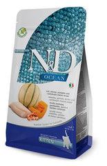 N&d ocean cat merluzzo gamberi zucca melone cantalupo kitten kg 1,5