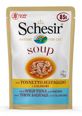 Schesir cat soup tonno calamari 85g