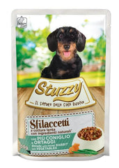 Stuzzy dog sfilaccetti con piu' coniglio e ortaggi 100 g bocconcini