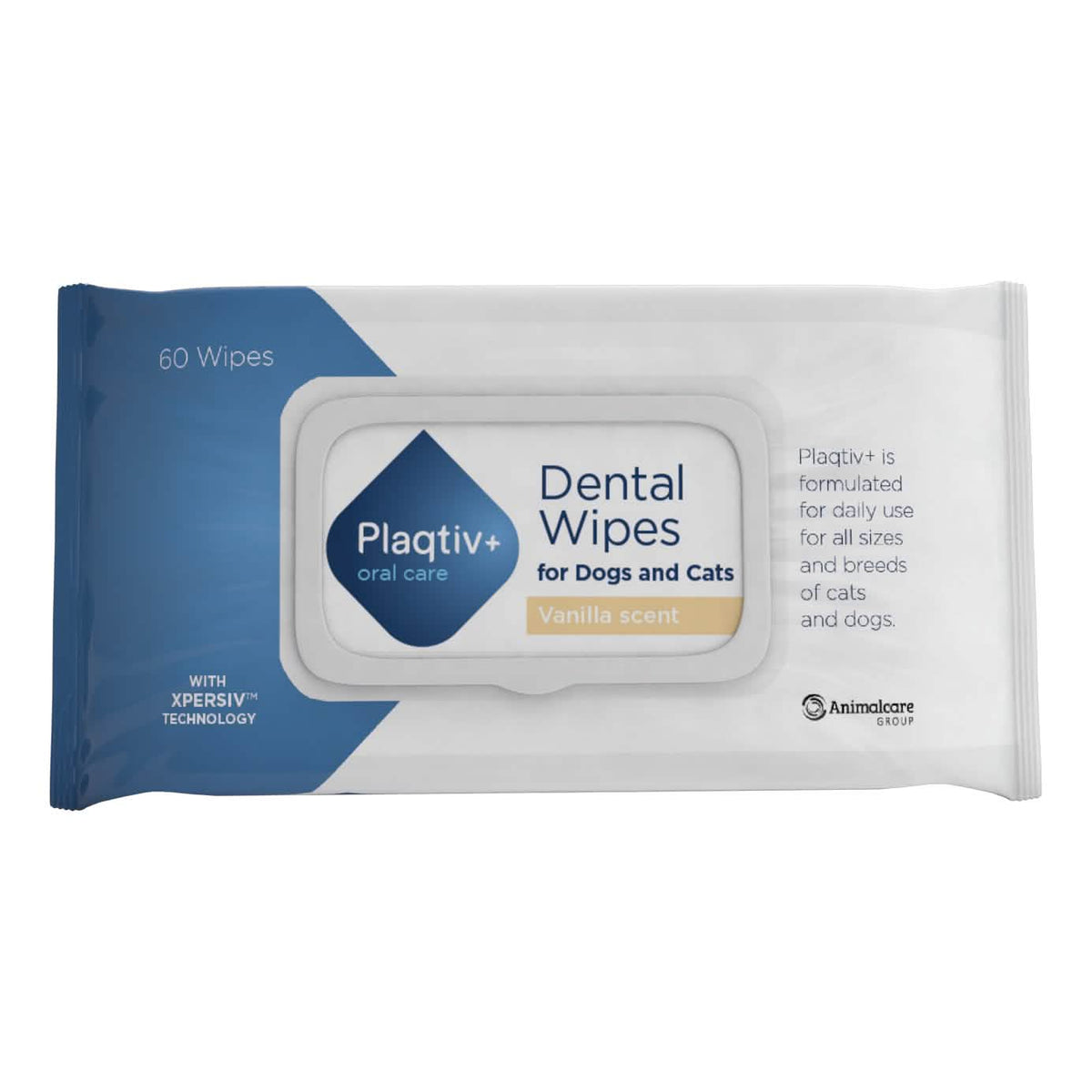 Salviette Dentali Plaqtiv+ per Cani e Gatti - 60 Pezzi