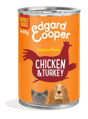 Edgard&cooper dog e adult chicken turkey 400 g