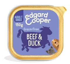 Edgard&cooper dog e adult beef duck 150 g
