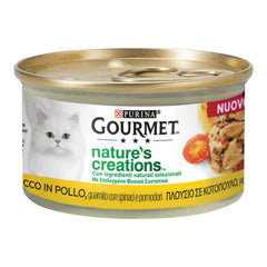 Gourmet nature's creations ricco in pollo guarnito spinaci pomodori 85 g