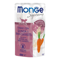 Monge buste supreme kitten tonno quinoa baby carrots 80 g