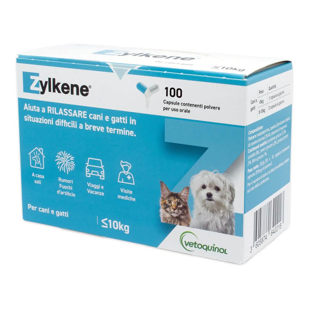 Zylkene cani e gatti fino a 10kg 100 capsule 75mg
