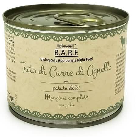 Barf mangime completo per gatto trito di agnello 200 g