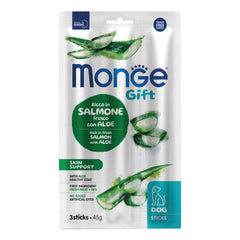 Monge dog sticks gift skin support ricco in salmone fresco con aloe vera e lievito 45 g