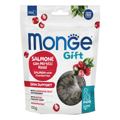 Monge dog super m gift skin support salmone con mirtilli rossi 150 g