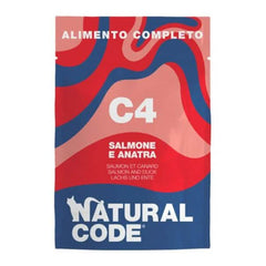 Natural code salmone e anatra umido gatto busta 70 g