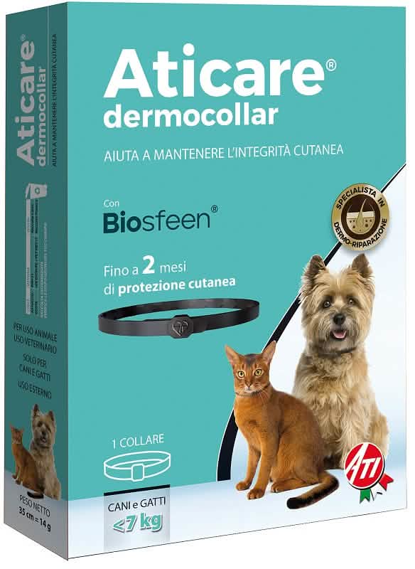 Aticare Dermocollar Cani Piccoli e Gatti con Peso Inferiore a 7kg