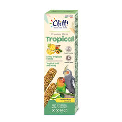 Cliffi sticks parrocchetti con f.tropicale e miele tropical 150 g pcoa422