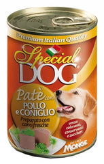 Special dog pate' pollo coniglio 400 g
