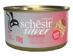 Schesir cat silver m&s pollo con anatra 70 g