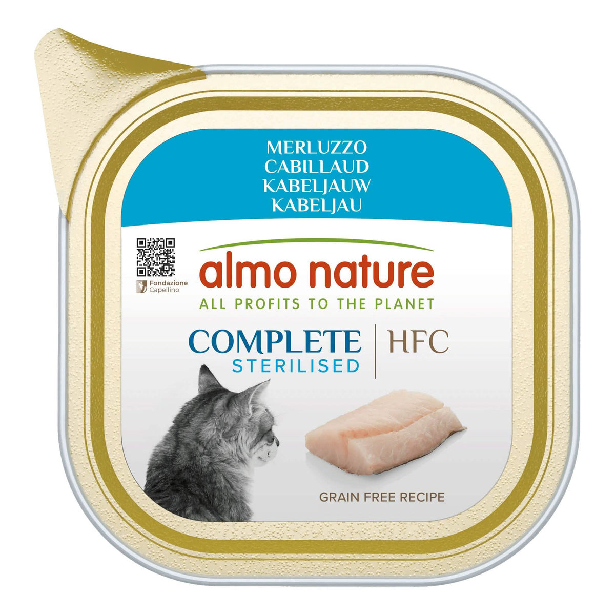 Human food chain cat complete sterilizzato merluzzo pomodoro 85 g