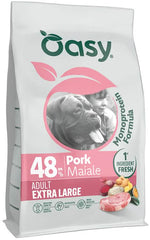 Oasy dry dog monoprotein adult extra/large maiale 10 kg