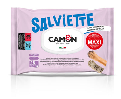 Camon Salviette Maxi al Talco per cani 18 pezzi
