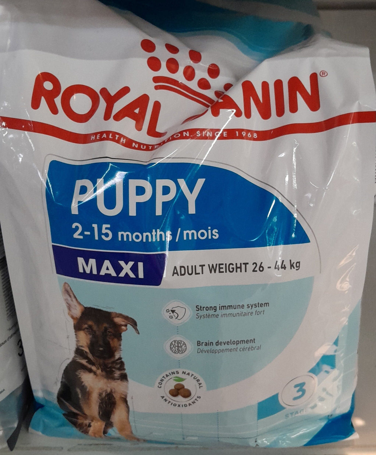 Size health nutrition dog maxi puppy 3 kg