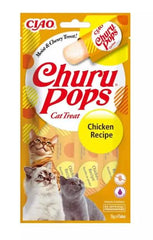INABA GATTO SNACK CHURU POPS CF. (4X15) GR RICETTA DI POLLO