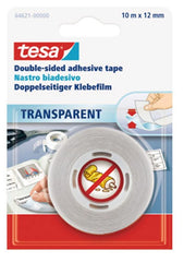 Nastro Biadesivo Trasparente TESA 10 m x 1,2 cm per Uso Domestico