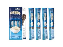 M-PETS GATTO SNACK CREAMY TONNO E GAMBERETTI CF. (4X15) GR