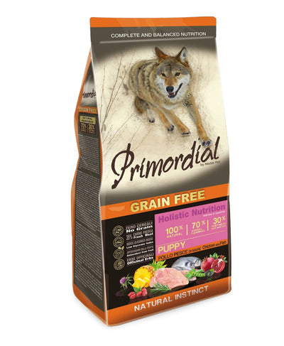 Primordial Cane Puppy Tutte le Razze Pollo e Pesce di Mare 2 kg