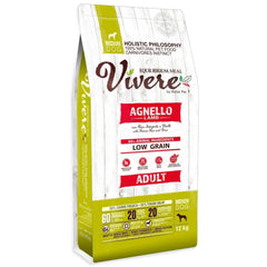 VIVERE CANE ADULTO MEDIUM AGNELLO, RISO INTEGRALE & PISELLI 12 KG