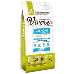 VIVERE CANE ADULTO MEDIUM SALMONE, RISO INTEGRALE & PISELLI 12 KG