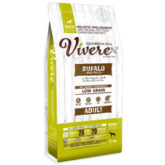 VIVERE CANE ADULTO MEDIUM BUFALO, RISO INTEGRALE & PISELLI 12 KG