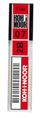 Mine Mina 0,7 mm 2B KOH NOOR - Astuccio da 12 Mine