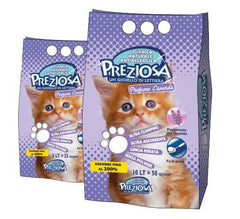 PREZIOSA GATTO LETTIERA IGIENICA AGGLOMERANTE LAVANDA 10 KG