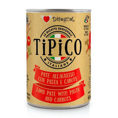 DISUGUAL Cane Tipico Adulto Agnello, Pasta & Carote Lattina 400 gr