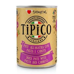 DISUGUAL Cane Tipico Adulto Anatra, Pasta & Carote Lattina 400 gr
