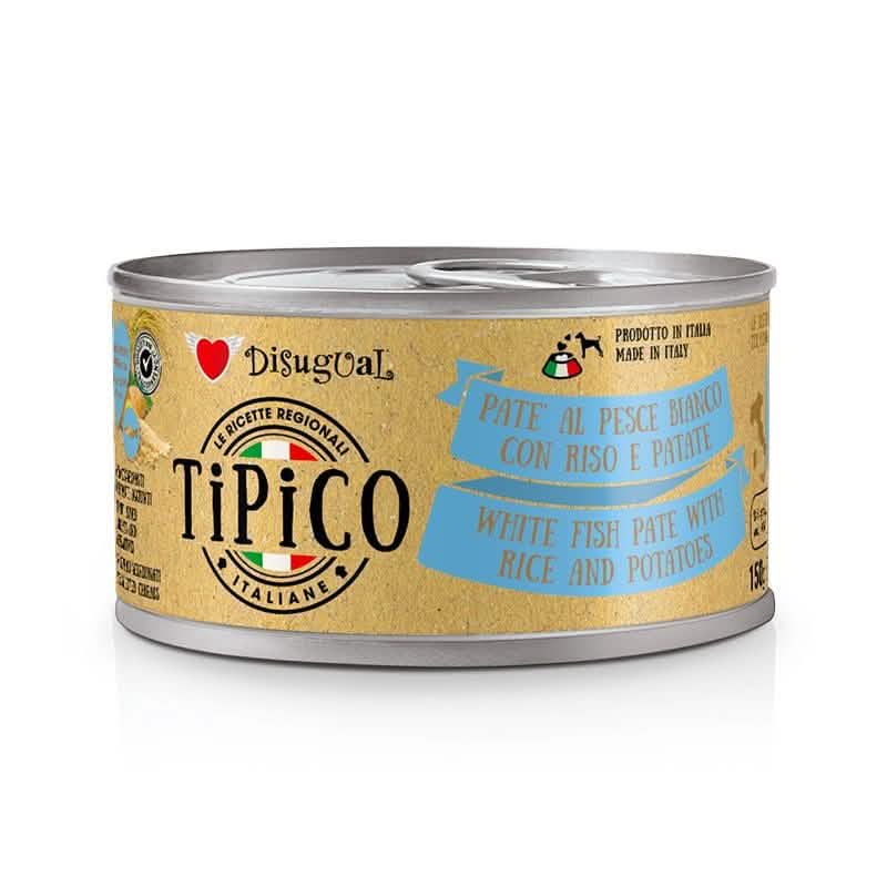 Disugual Cane Tipico Adulto Pesce Bianco, Riso & Patate Lattina 150 gr