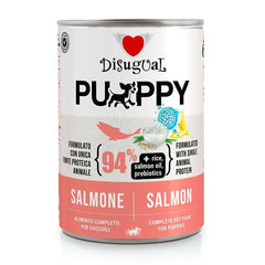 DISUGUAL Cane Puppy Monoproteico Salmone Lattina 400 gr - Nutrizione Completa per Cuccioli