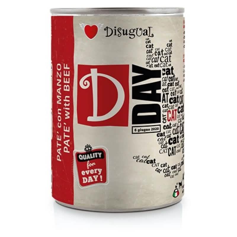DISUGUAL GATTO D-DAY ADULTO MANZO LATTINA 400 GR