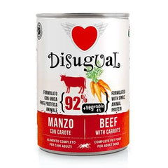 DISUGUAL Cane Vegetale Adulto Manzo & Carote Lattina 400 gr