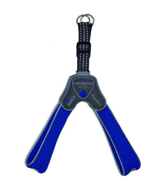Pet Tracolla Coralpina Cane Pettorina 5Torri TG. 7 50-60 cm Blu Elettrico